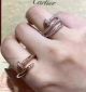 AAA Cartier Juste Un Clou Nail Ring Replica - 925 Silver Double Diamond  (8)_th.jpg